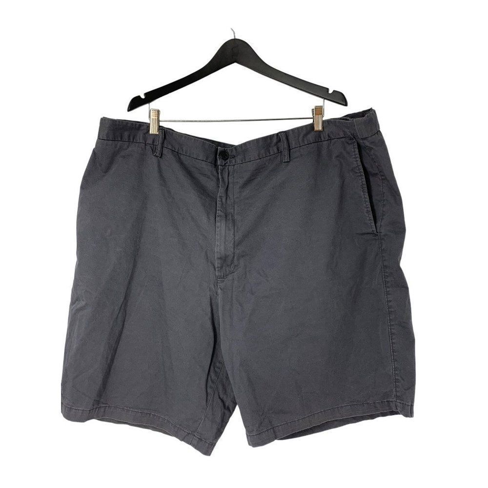 Men’ Claiborne Chino Shorts Gray Size 50 Adjustable Flex Waist 5124 10" Burmuda
